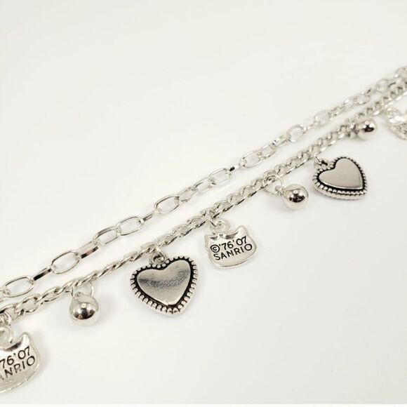 Brand New Silver Hello Kitty With Hearts Charms Bracelet - Picture 4 of 8